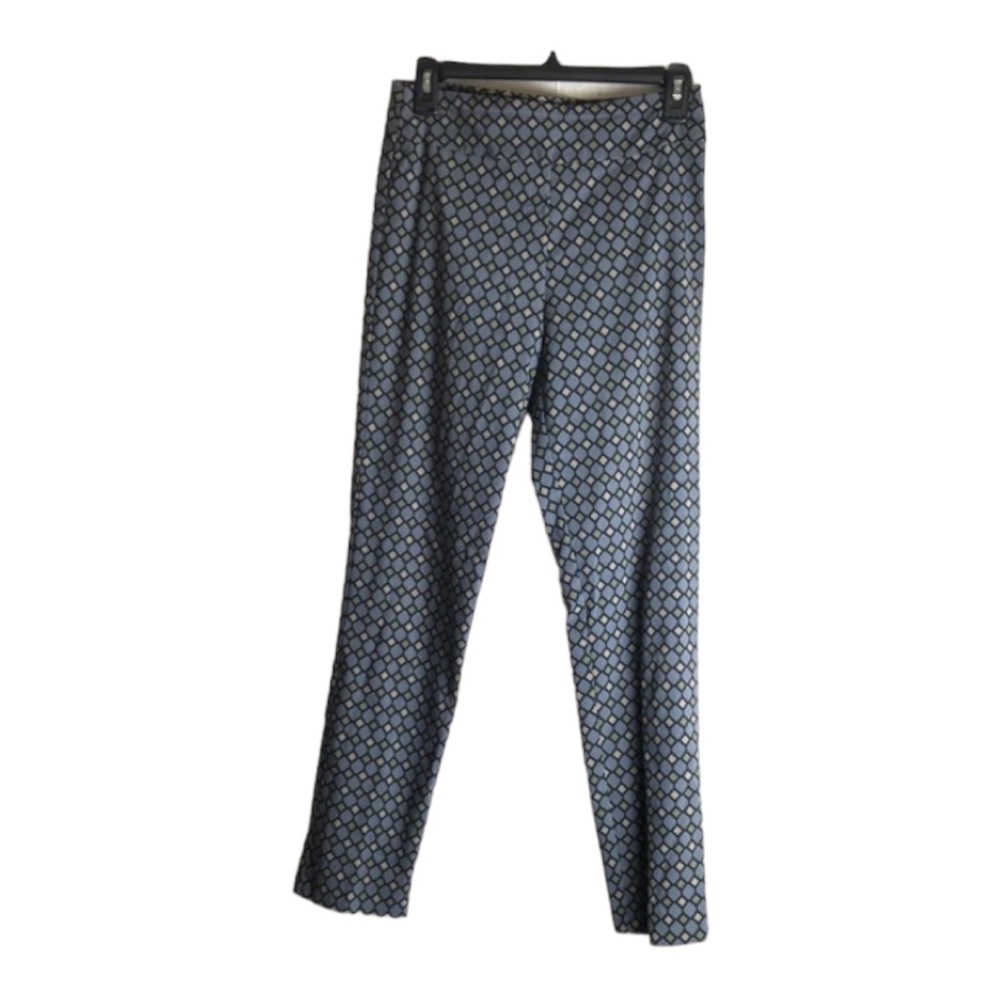 Crazy Larry Pull On Pants Gray & Tan Geo Print Size 4